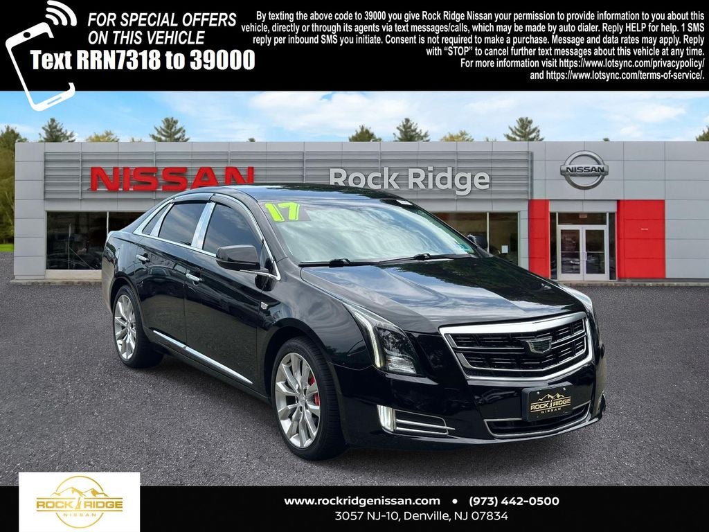 2017 Cadillac XTS Luxury in Black Raven — front three-quarter view