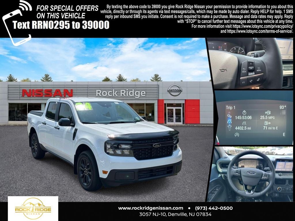 2024 Ford Maverick XLT in Oxford White — front three-quarter view