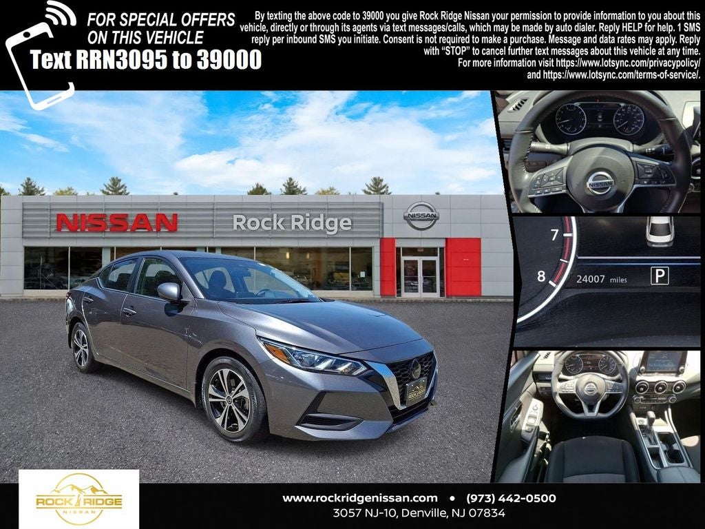 2023 Nissan Sentra SV in Gun Metallic — front three-quarter view