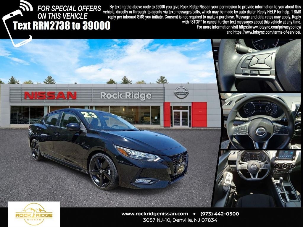 2023 Nissan Sentra SR in Super Black — front three-quarter view