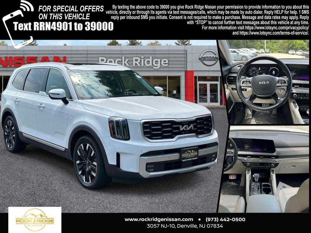 2024 Kia Telluride SX-Prestige in White Pearl — front three-quarter view