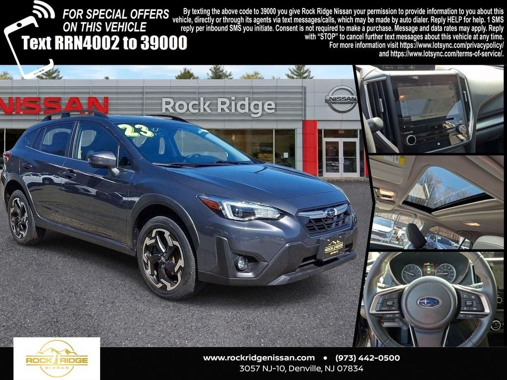2023 Subaru Crosstrek Limited in Gray Metallic — front three-quarter view