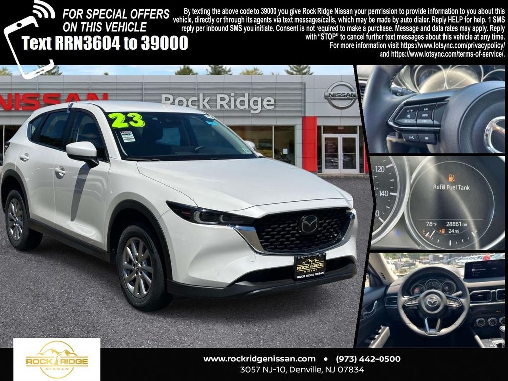 2023 Mazda Mazda CX-5 2.5 S in White Metallic — front three-quarter view