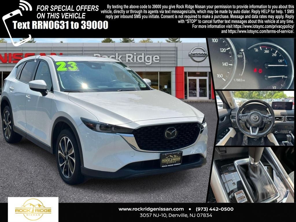2023 Mazda Mazda CX-5 2.5 S Premium Plus Package in White Metallic — front three-quarter view