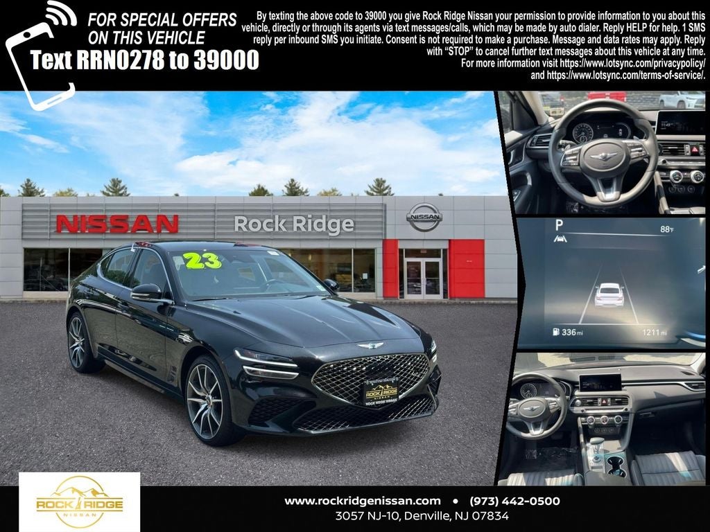 2023 Genesis G70 3.3T in Black — front three-quarter view