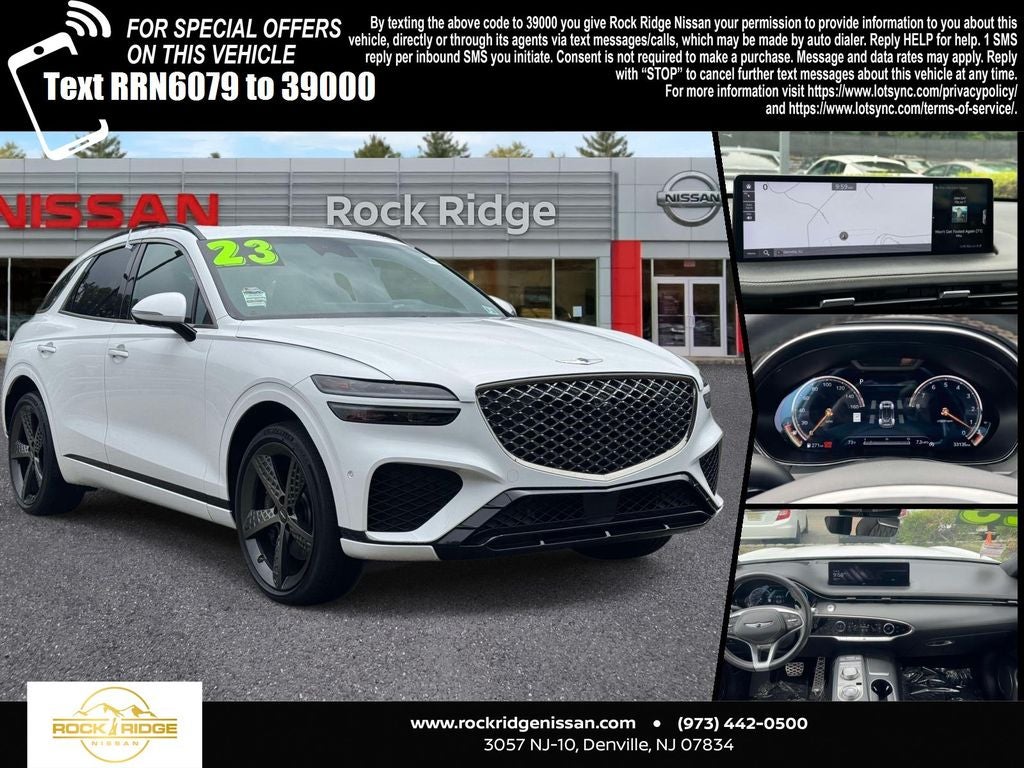 2023 Genesis GV70 3.5T Sport in White — front three-quarter view