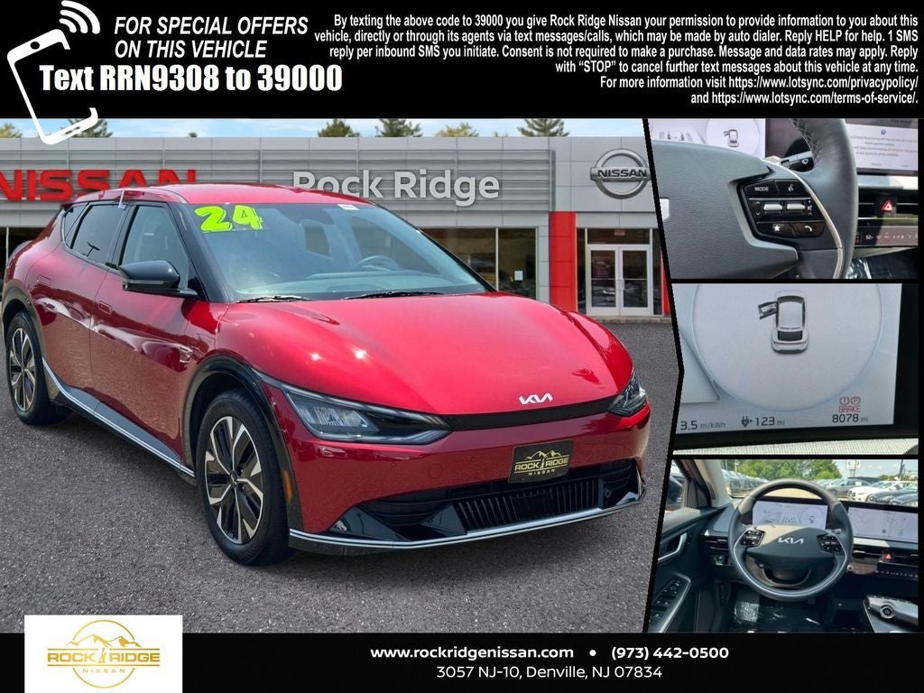 2024 Kia EV6 Wind in Red — front three-quarter view